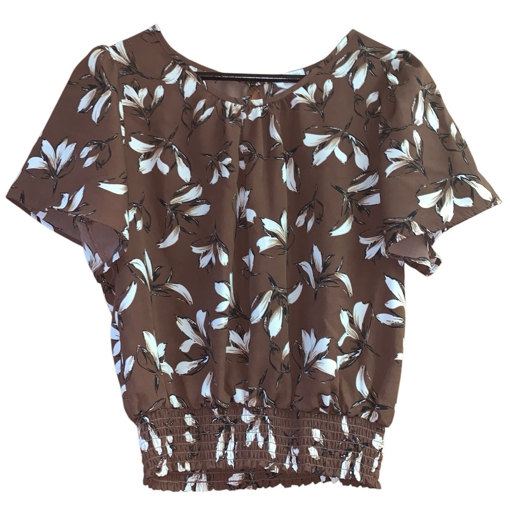 Sienna Sky Brown Floral Blouse